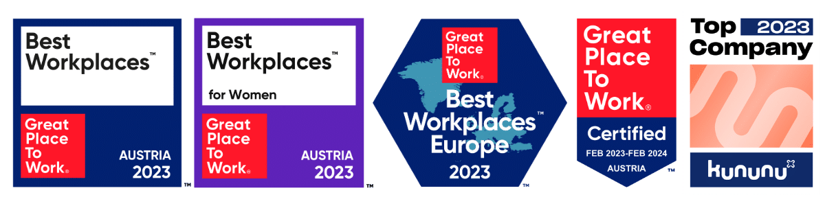 e-dialog Employer Badges - Great Place to Work Certified & Kununu Top Company