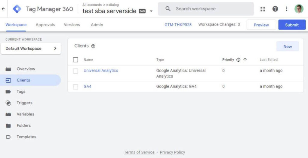 Blog Serverside Tagging - Serverside GTM Interface