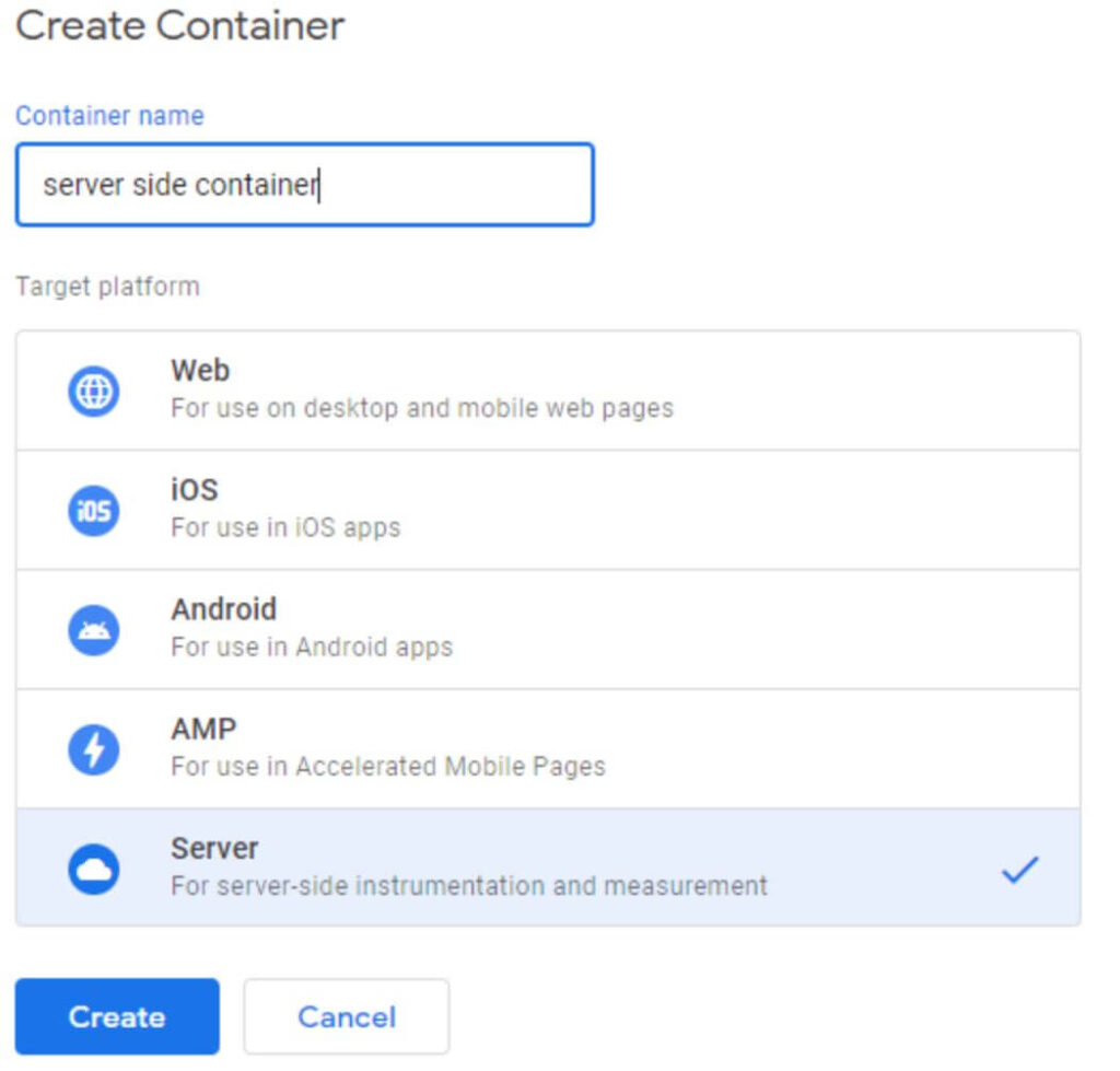 Blog Serverside Tagging - Serverside Container Creation