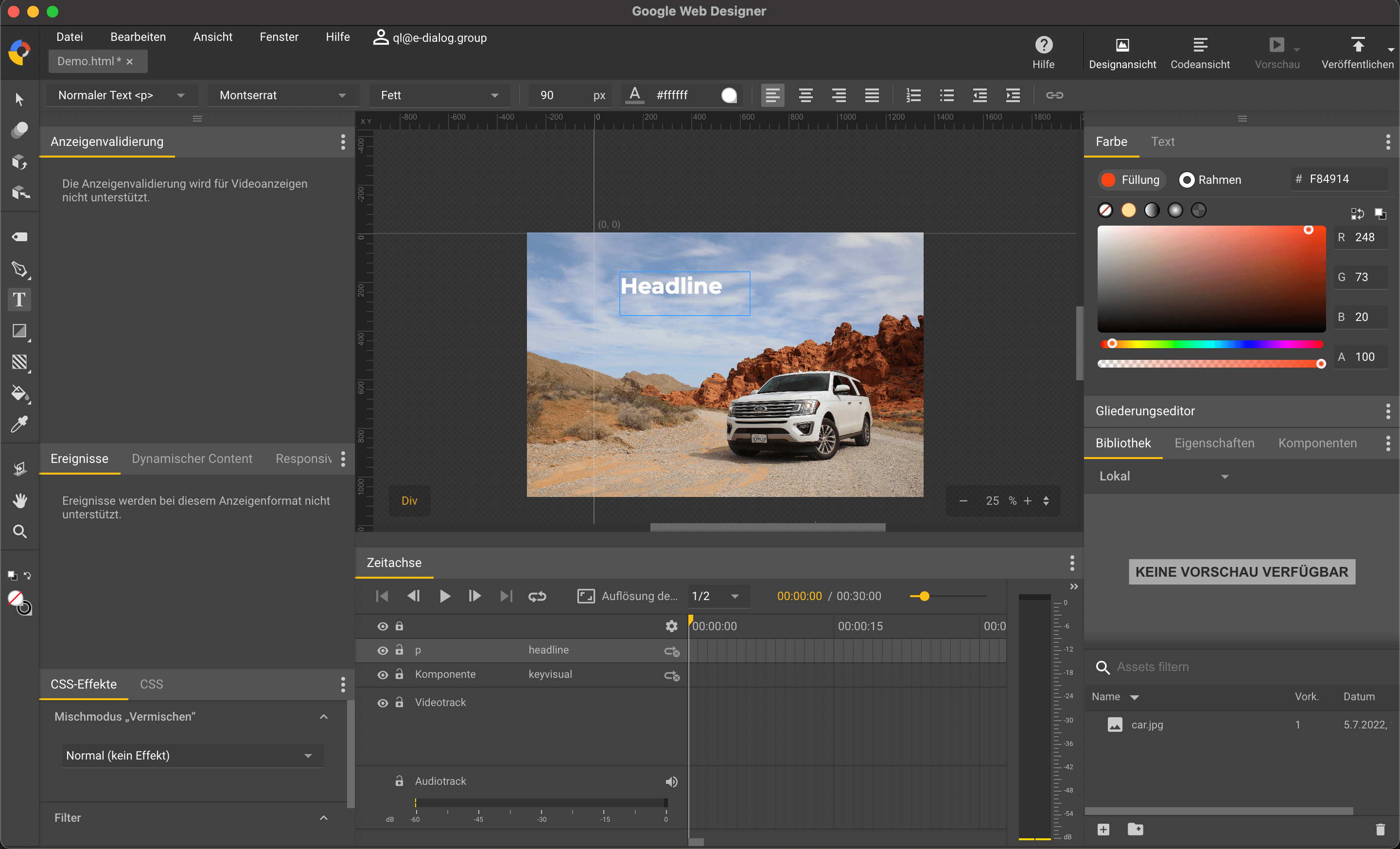 Dynamic Video Ads mit Google Web Designer