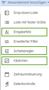 Data Control Steuerelemente