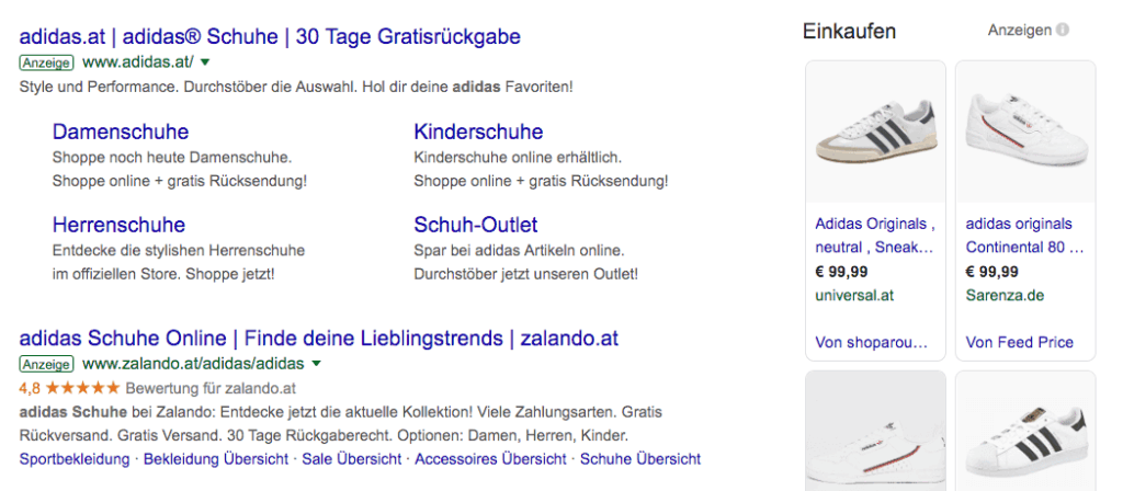 Google Shopping Anzeigen