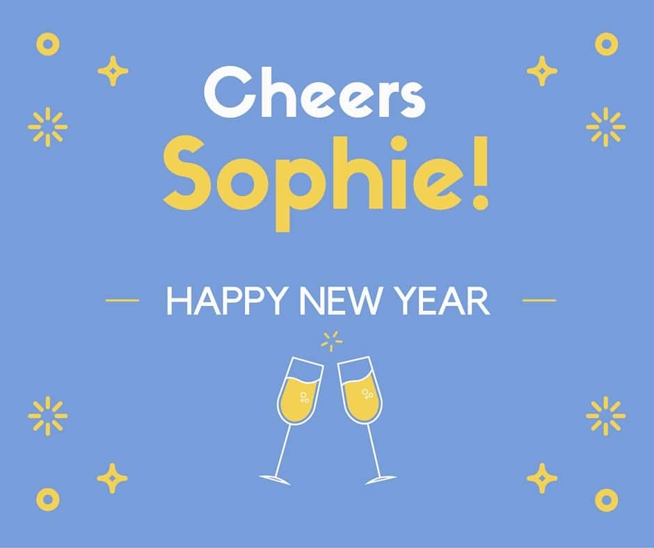 Cheers Sophie! Happy New Year