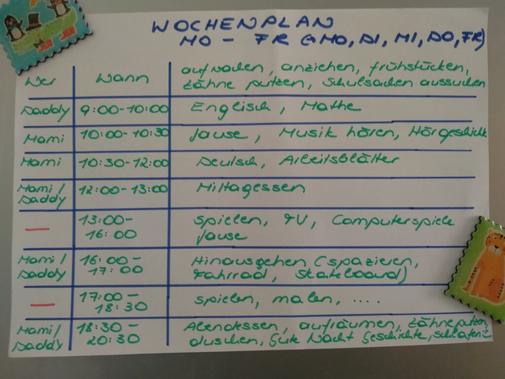Wochenplan