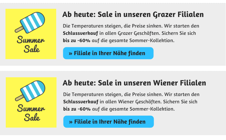 Personalisierung anhand des Wohnorts