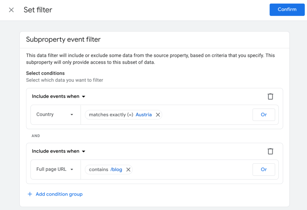 Screenshot Filter Blog Austria