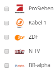 TV-Kanal-Auswahl