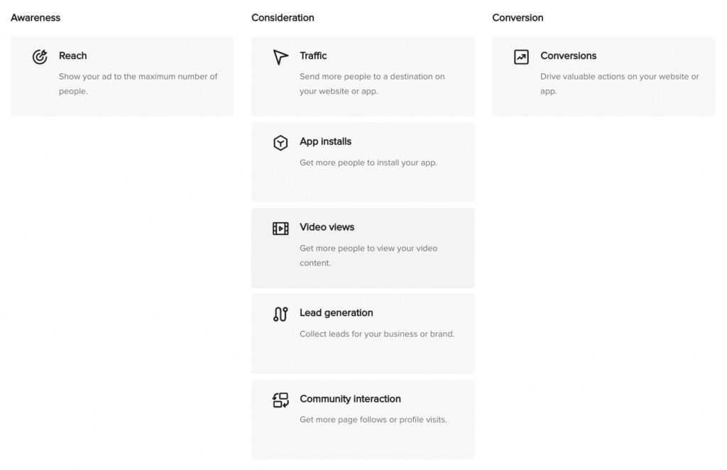 TikTok Ads-Manager Guide - Zielsetzungen