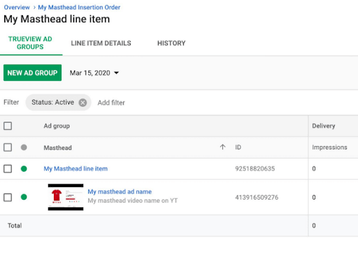 YT Masthead_My Masthead Line Item