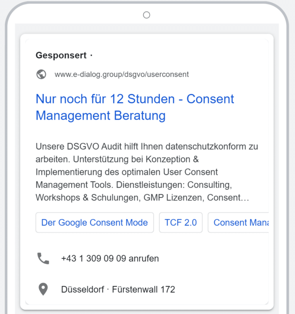 Google Ads Anzeigenanpassungen
