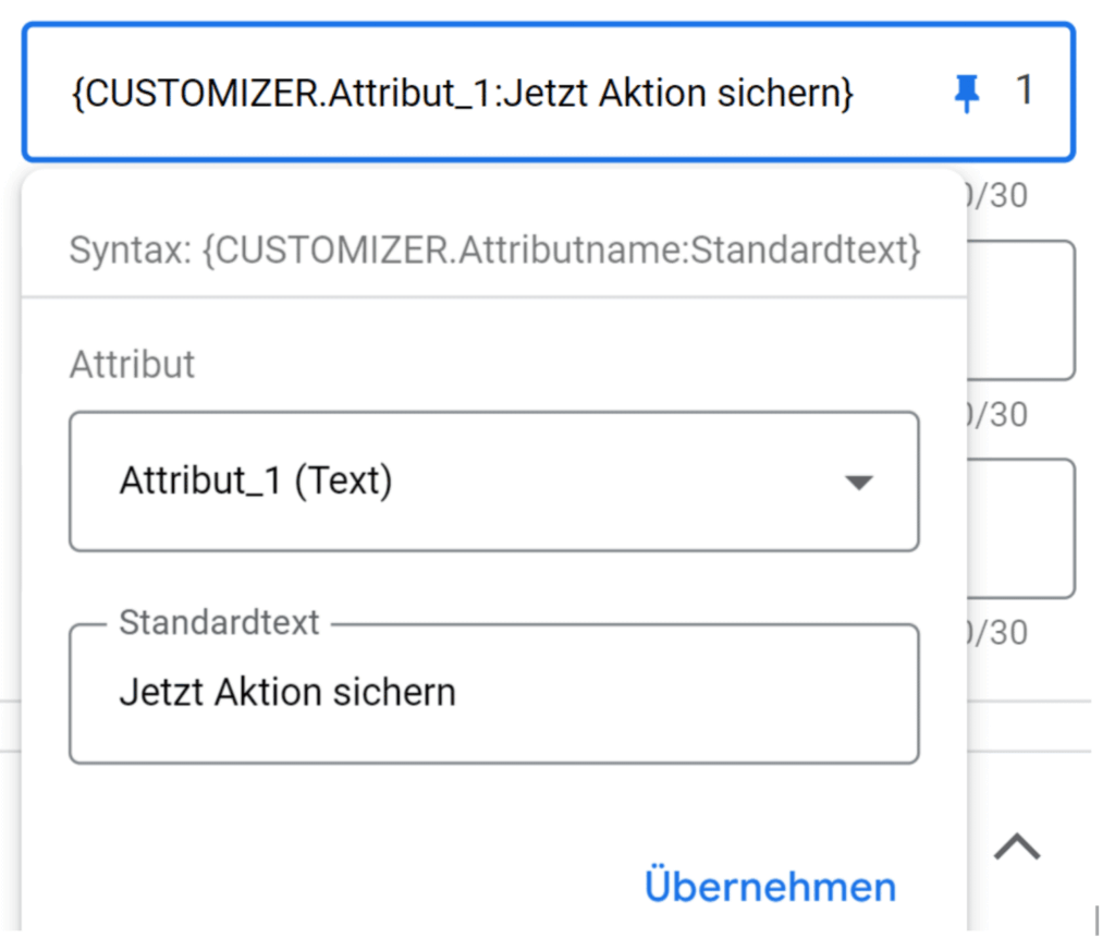 Google Ads Anzeigenanpassungen