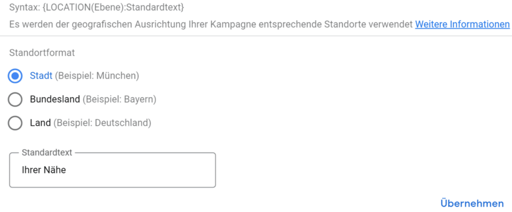 Google Ads Anzeigenanpassungen