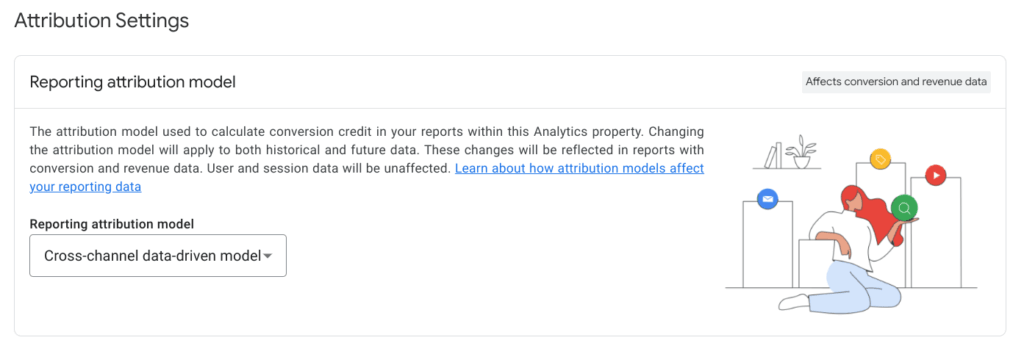 Attribution Settings in GA4