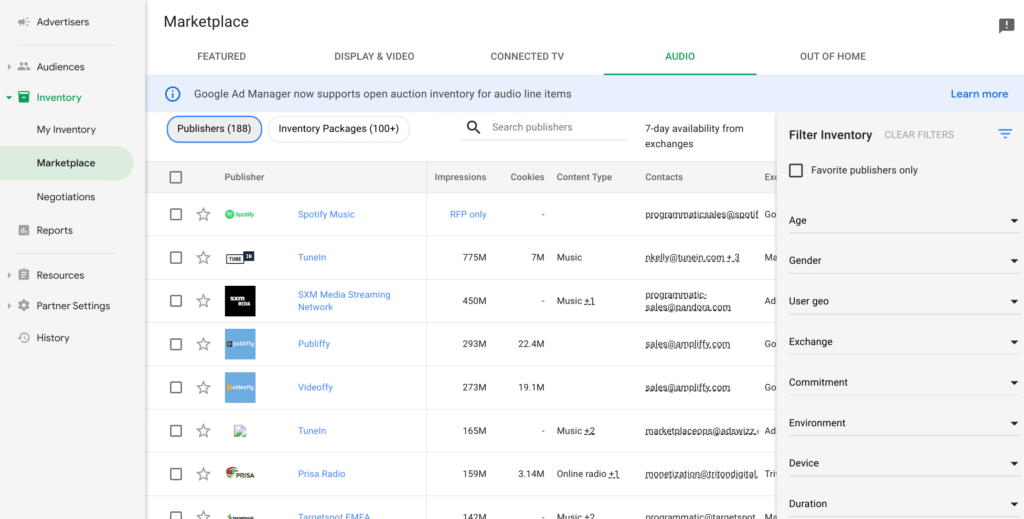 Open Marketplace Inventar