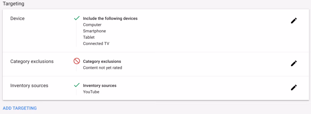 Targetingeinstellungen