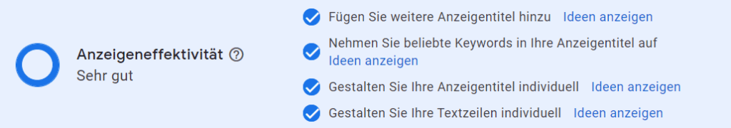 Anzeigeneffektivität