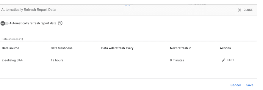 Looker Studio Pro Funktionen - Automatically Refresh Data