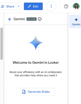 Looker Studio Pro Funktionen - Gemini in Looker Studio