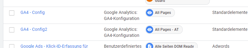 GTM Versionskonflikte - Tags Überarbeiten