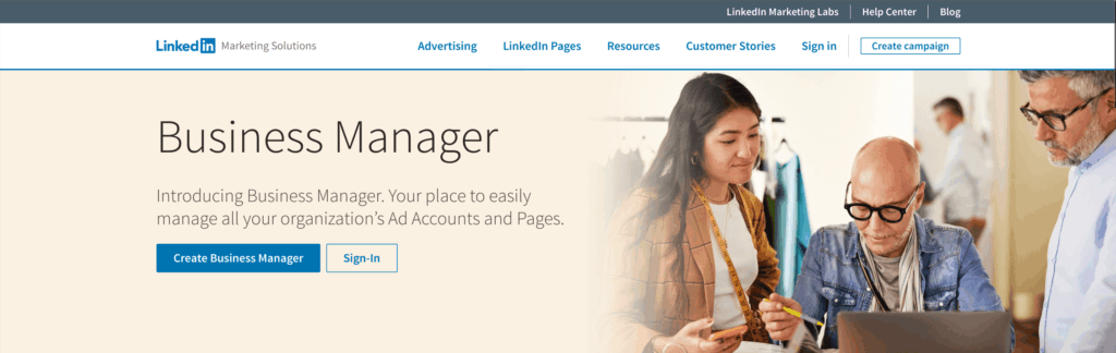 Blog LI Business Manager - Konto erstellen