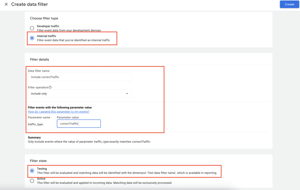 Bot Traffic verhindern - Filter Details