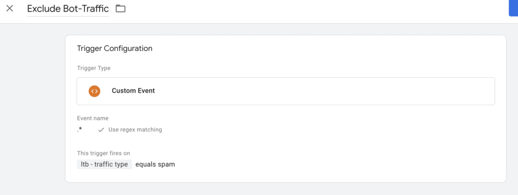 Bot Traffic verhindern - Trigger