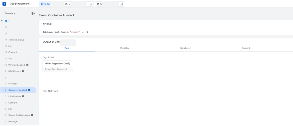 Consent Mode in GTM - Step 3 - Tags firing