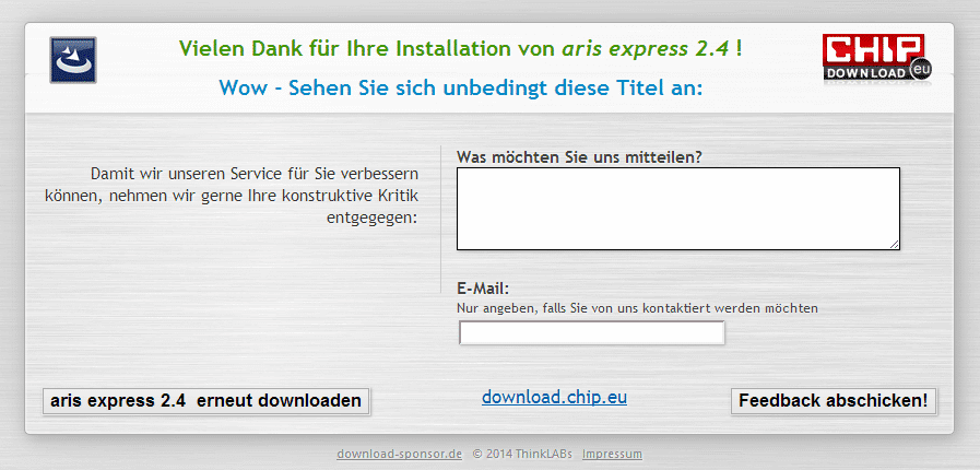 Danke Seite Aris Express