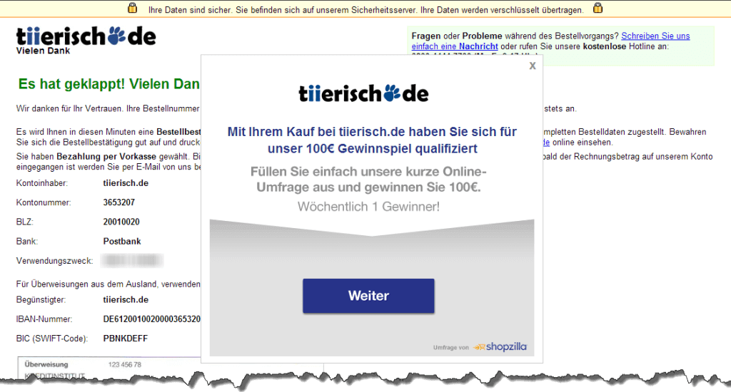 Danke Seite tiierisch