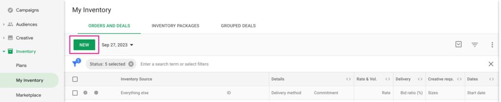 Wie setzt man einen Deal in DV360 auf - Step by Step