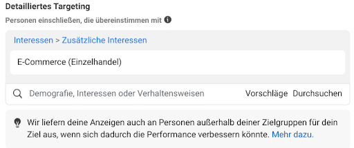 Detailliertes Targeting