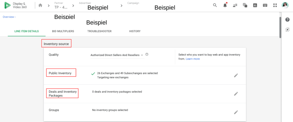 DV360 Targeting - 3 - Inventory Source