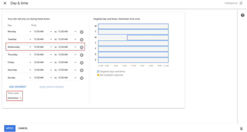 DV360 Targeting - 5 - Day TIme