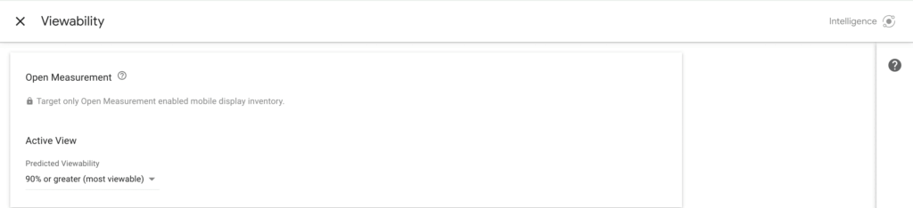 DV360 Targeting - 8 - Viewability