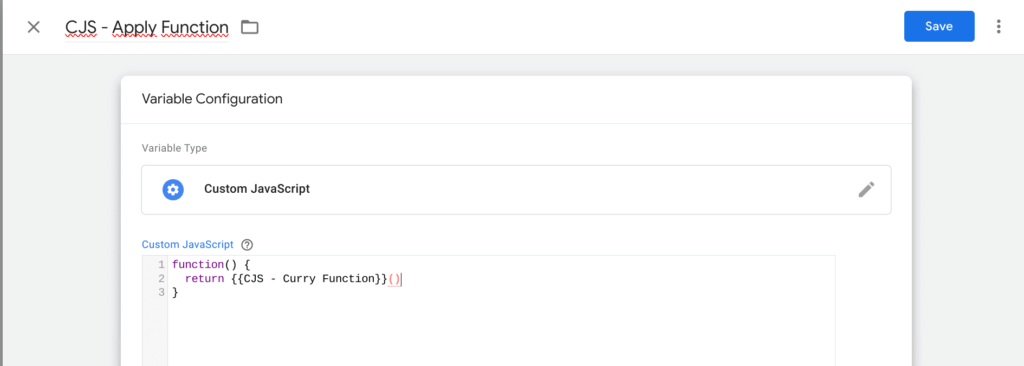 Funktion in GTM aufrufen