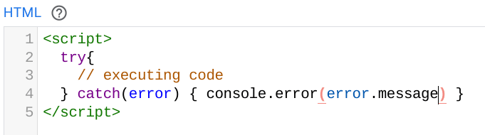 error-Argument im GTM Code