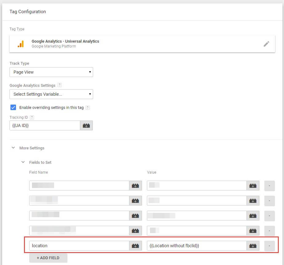 Field to set location