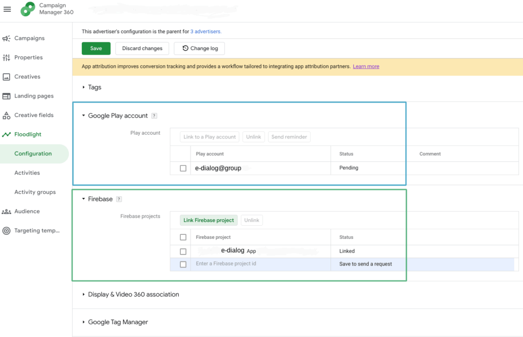 Tracking über Firebase-Integration
