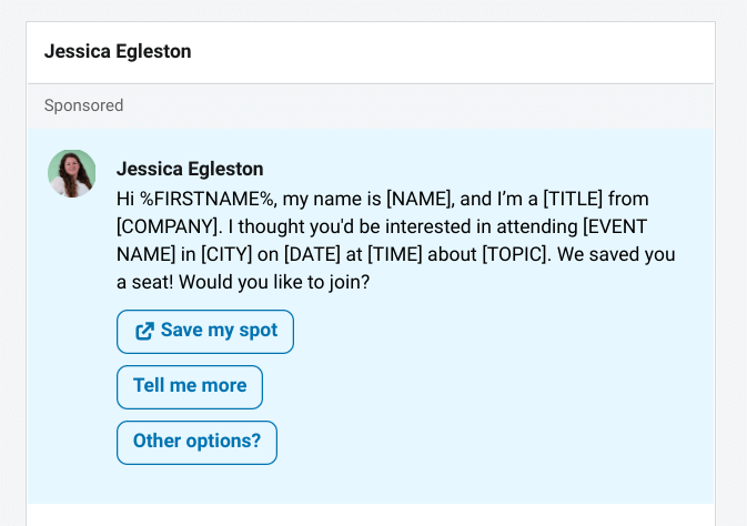 LinkedIn - Conversation Ad