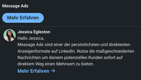 LinkedIn - Message Ad