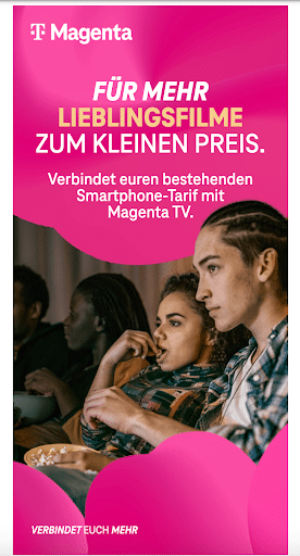 Beispiel data-driven Creative - Magenta Engagement
