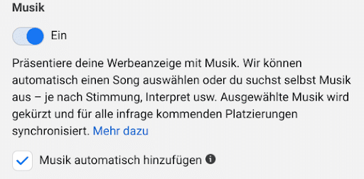 Musik Einstellungen
