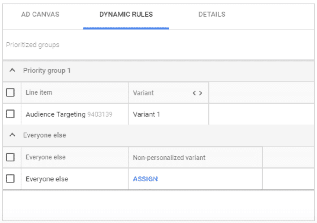 Dynamic Rules Details