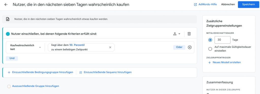 Wo Prognosewerte in GA4 eingesetzt werden