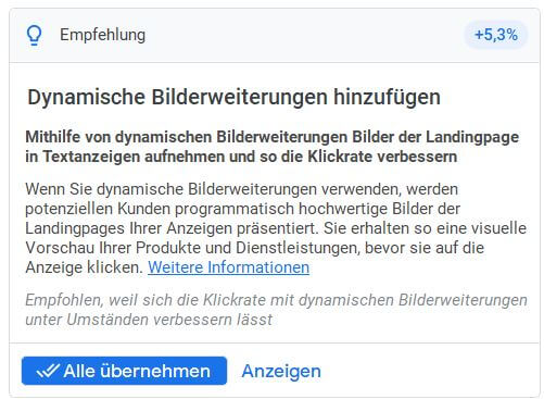Blog Update Google Ads Editor - Recommendations