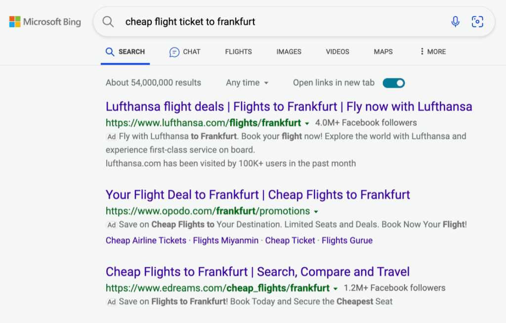 Microsoft Bing Search