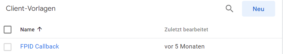 Telefontracking - neue Vorlage in sGTM