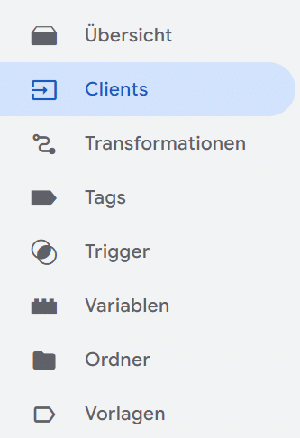 Telefontracking - Vorlage im Clients-Menü aktivieren
