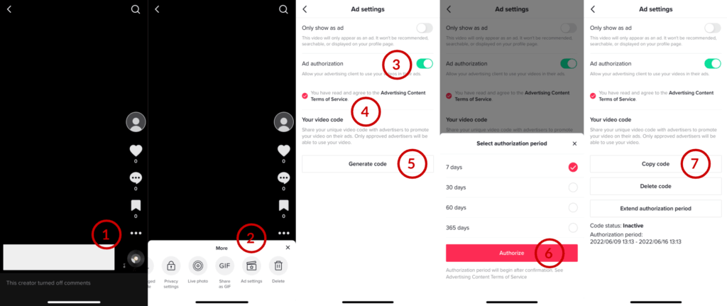 TikTok Spark Ads Code generieren
