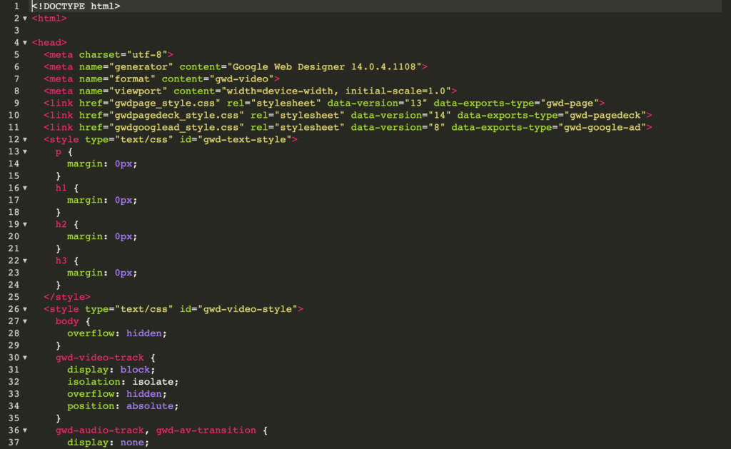 Beispiel einer Codeansicht
